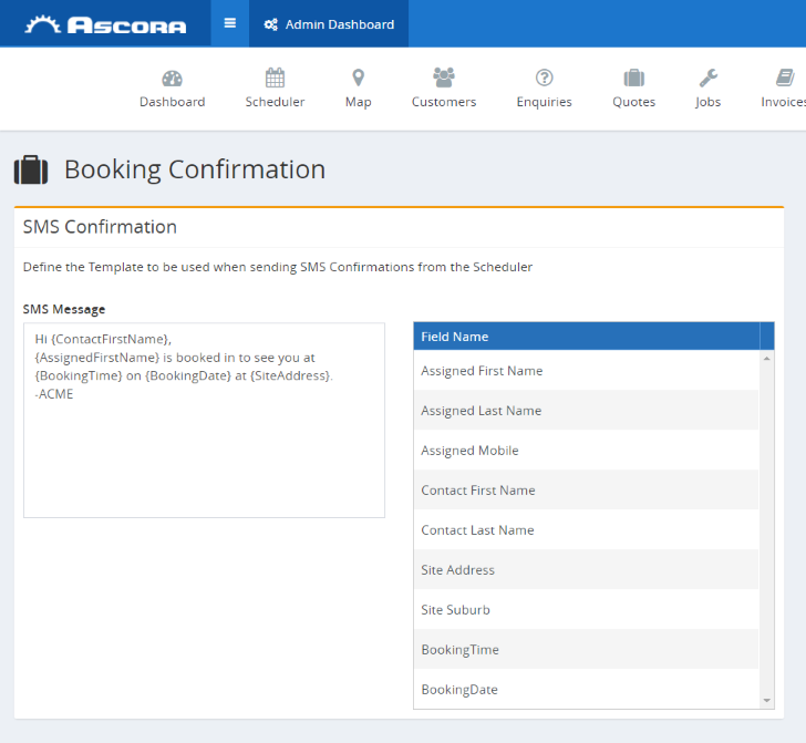 Booking Confirmation Template