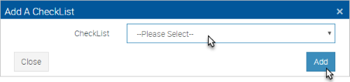 Choose the Checklist from the dropdown list