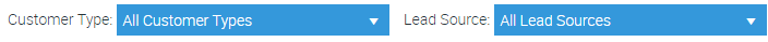 Filter by Customer or Lead Type