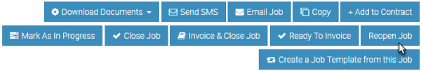 Click to re-open a closed Job
